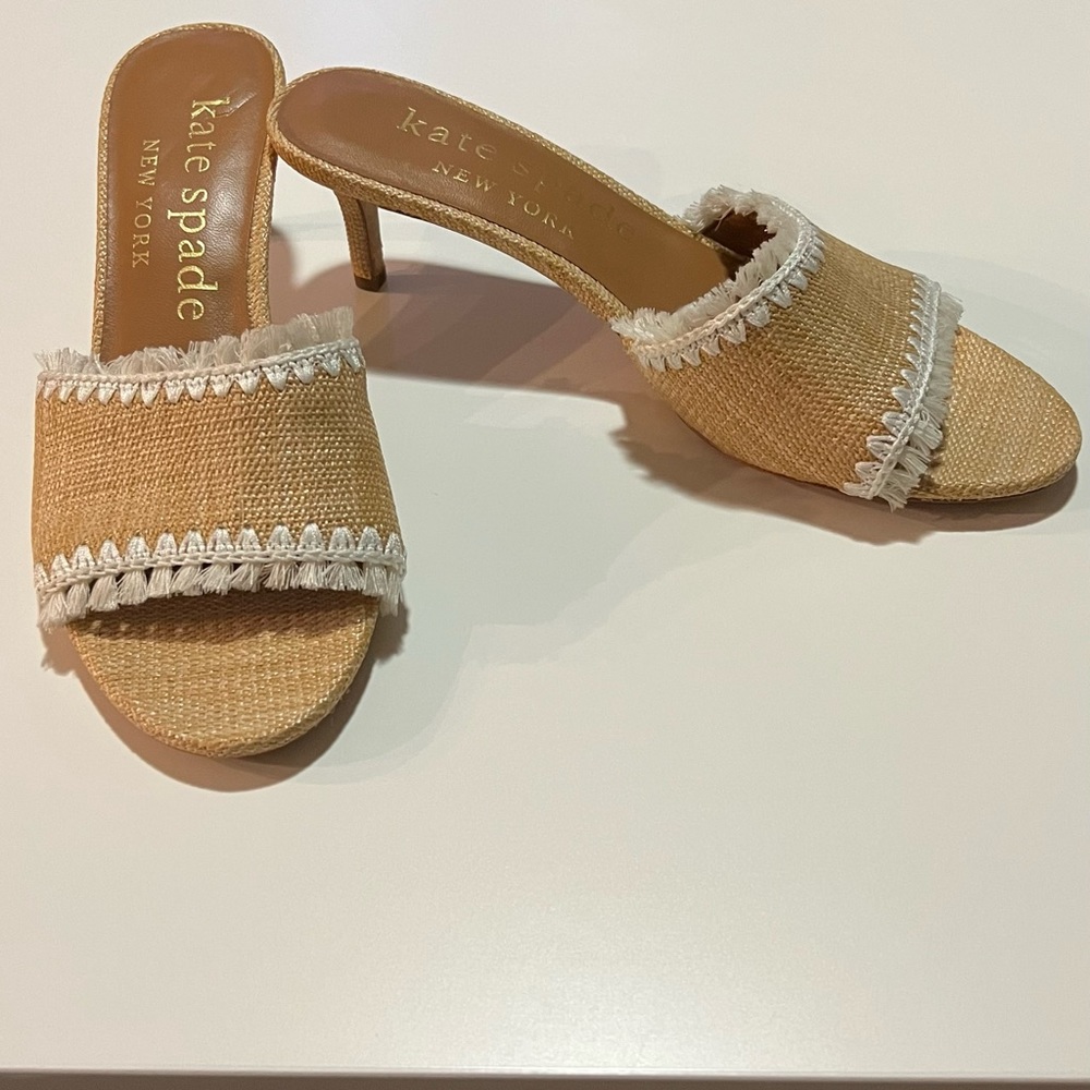 Kate Spade Sabine Slide Sandals Natural Parchment size 8